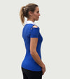 polo manches courtes unleash bleu roi femme profil alexandra ledermann sportswear