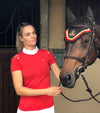 polo manches courtes unleash rouge equitation alexandra ledermann sportswear alsportswear