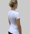 top basic push your limits blanc tee shirt dos alexandra ledermann sportswear alsportswear
