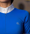 Polo concours Surabaya Bleu Impérial détail broderie Alexandra Ledermann Sportswear ALSportswear