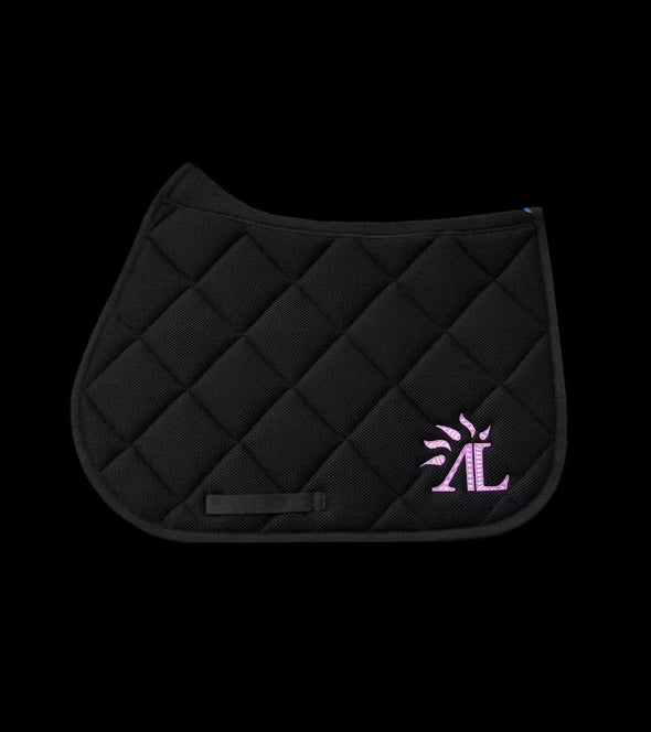 tapis cheval poney mesh respirant mesh noir logo al chamallow made in france alexandra ledermann sportswear alsportswear