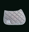 tapis de selle mesh gris blanc cheval alexandra ledermann sportswear alsportswear