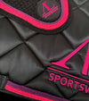 tapis de selle noir fushia violet alexandra ledermann sportswear alsportswear