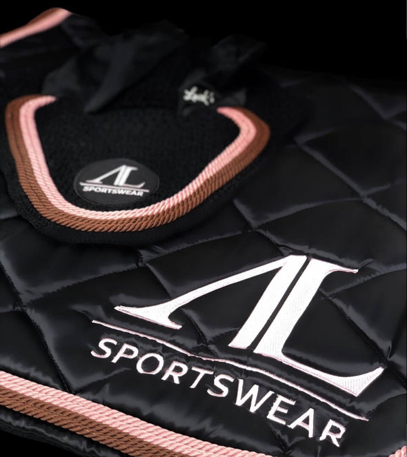 bonnet noir 4 cordes choco rose poudre alexandra ledermann sportswear alsportswear