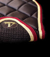 ensemble tapis bonnet cheval chocolat zoom plat cordes rouge or alsportswear alexandra ledermann sportswear
