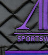 tapis de selle noir cordes bleu roi violet broderie alsportswear alexandra ledermann sportswear