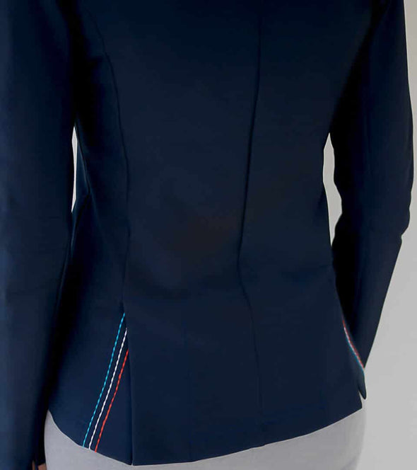 veste de concours alpha bleu marine fente couleur alexandra ledermann sportswear alsportswear