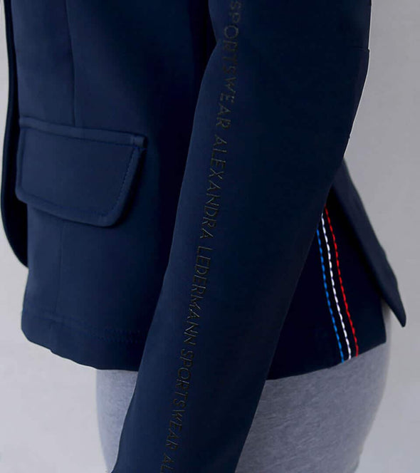 veste de concours alpha bleu marine details manches alexandra ledermann sportswear alsportswear