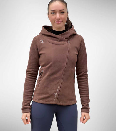 veste polaire femme ultra douce marron chocolat smooth alexandra ledermann sportswear alsportswear