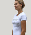 top basic warrior blanc tee-shirt femme alexandra ledermann sportswear alsportswear