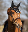 bonnet cheval noir cordes dorees blanches bleu roi alexandra ledermann sportswear alsportswear