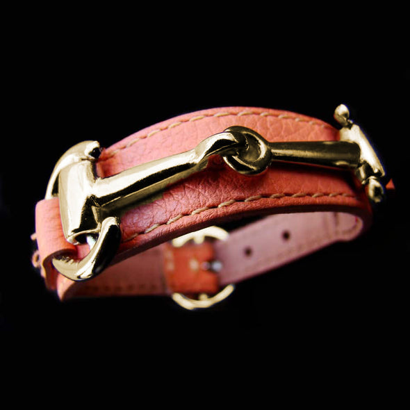 bracelet cuir rose mors cheval dore alexandra ledermann sportswear alsportswear