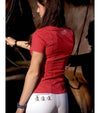 chemise baccara rouge femme dos alexandra ledermann sportswear alsportswear