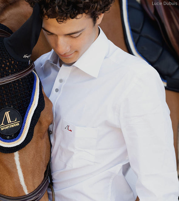 chemise blanche equitation homme ladak alexandra ledermann sportswear alsportswear
