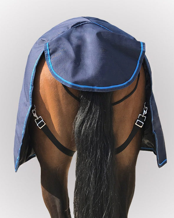 couverture hiver bleue 400g cheval rabat de queue alexandra ledermann sportswear alsportswear