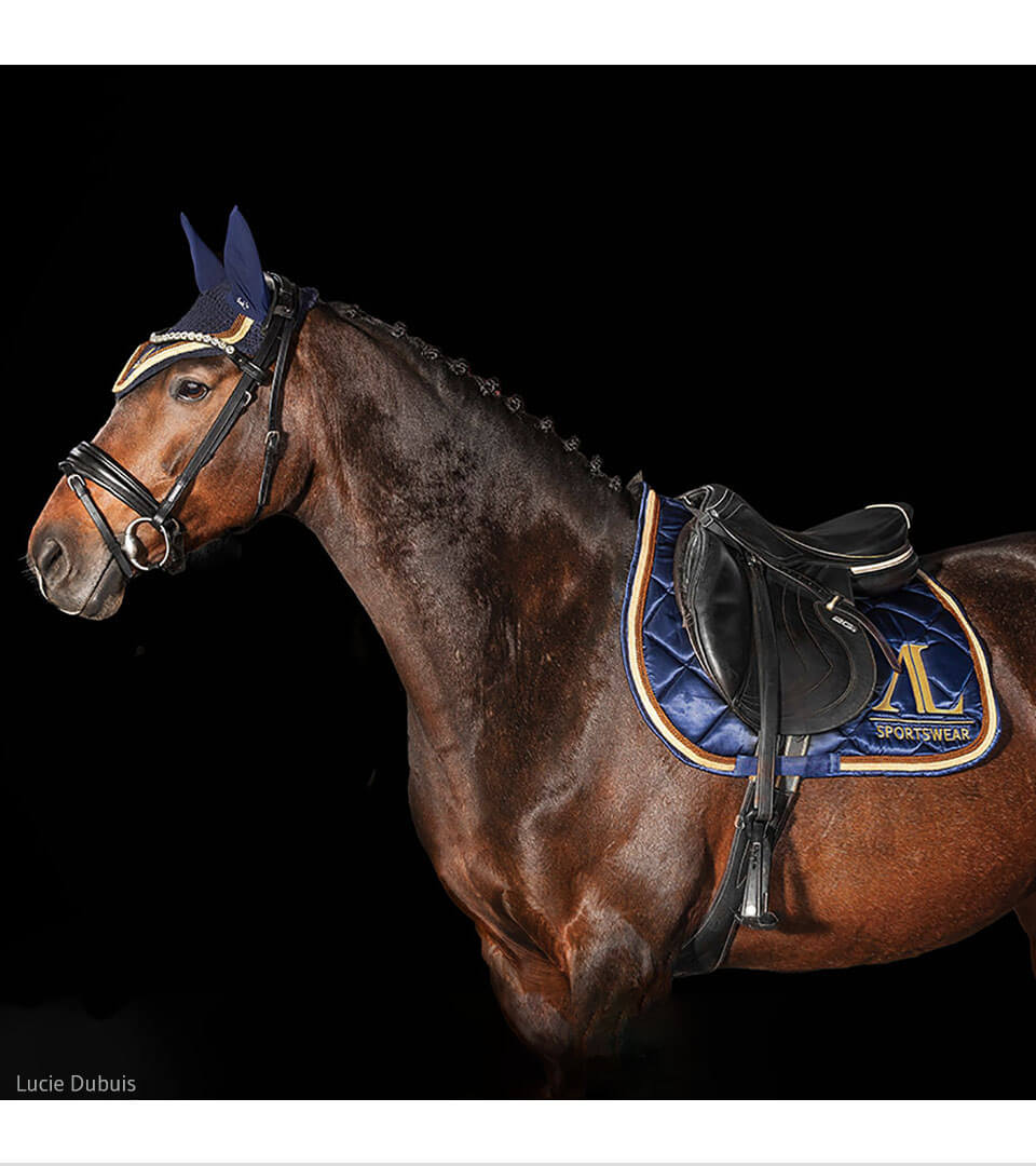 Tapis de Selle de Dressage IRHCloud Dancer - cheval Bleu marine