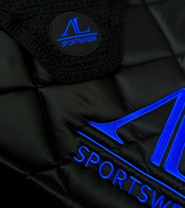 ensemble tapis bonnet noir bleu roi alsportswear alexandra ledermann sportswear