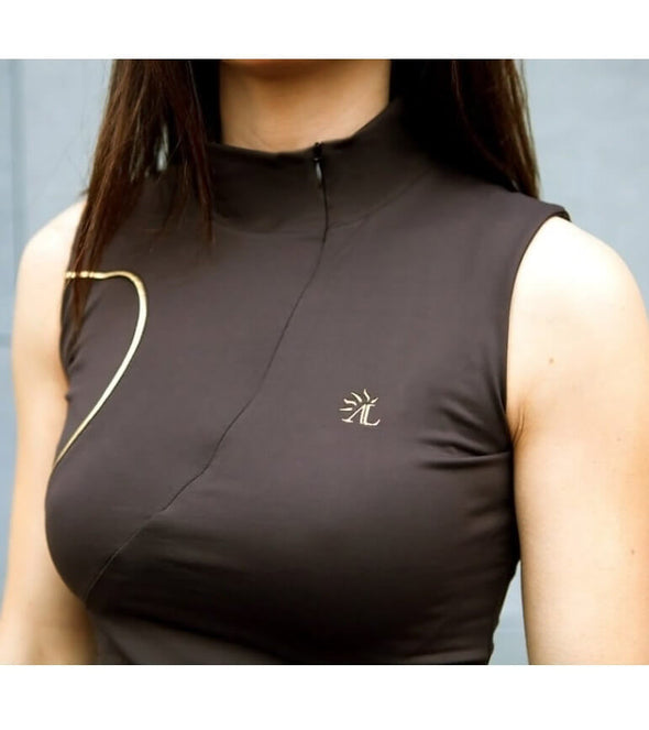 haut palmbeach choco or femme alexandra ledermann sportswear
