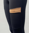 pantalon equitation color vibes noir details tan poche alexandra ledermann sportswear al sportswear