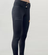 pantalon equitation color vibes noir details tan profil droit alexandra ledermann sportswear al sportswear