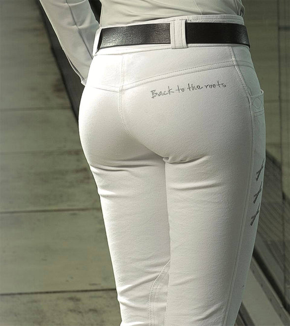 Pantalon d'équitation Origin-AL Blanc zoom alexandra ledermann sportswear alsportswear