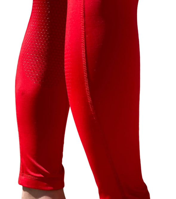 pantalon equitation rouge femme grip magic vibes alexandra ledermann sportswear alsportswear