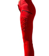 pantalon equitation rouge femme zip magic vibes alexandra ledermann sportswear alsportswear