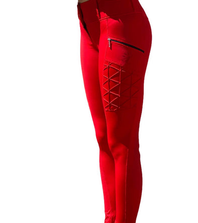 pantalon equitation rouge magic vibes alexandra ledermann sportswear alsportswear