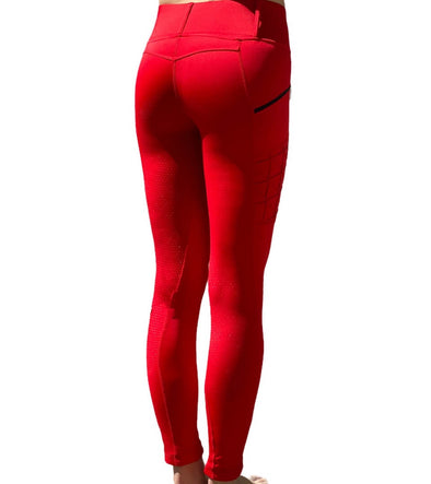 pantalon equitation rouge push up magic vibes alexandra ledermann sportswear alsportswear