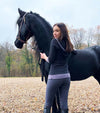 petit pull femme noir gris anthracite equitation frison bebop alexandra ledermann sportswear alsportswear