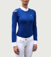 polo de concours bleu roi femme unleash alexandra ledermann sportswear alsportswear