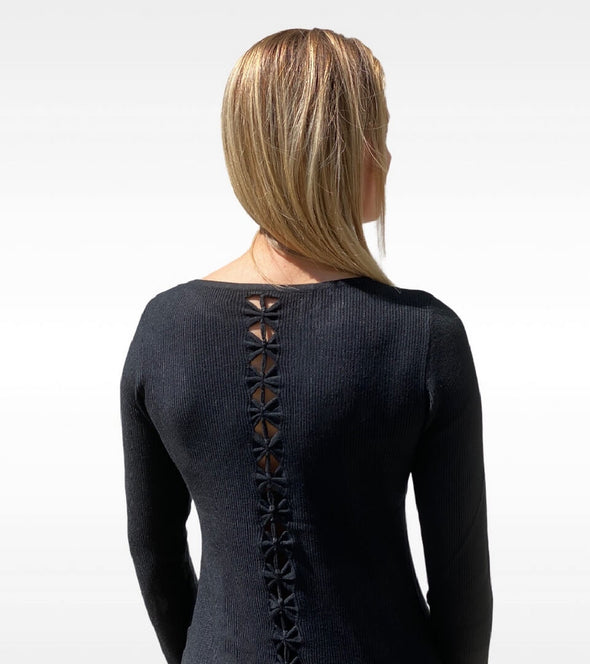 pull equitation details dos feminin noir alexandra ledermann sportswear alsportswear