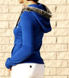 sweatshirt bleu electrique femme friday alexandra ledermann sportswear alsportswear
