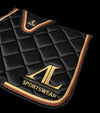 ensemble tapis bonnet noir cordes caramel or alsportswear alexandra ledermann sportswear