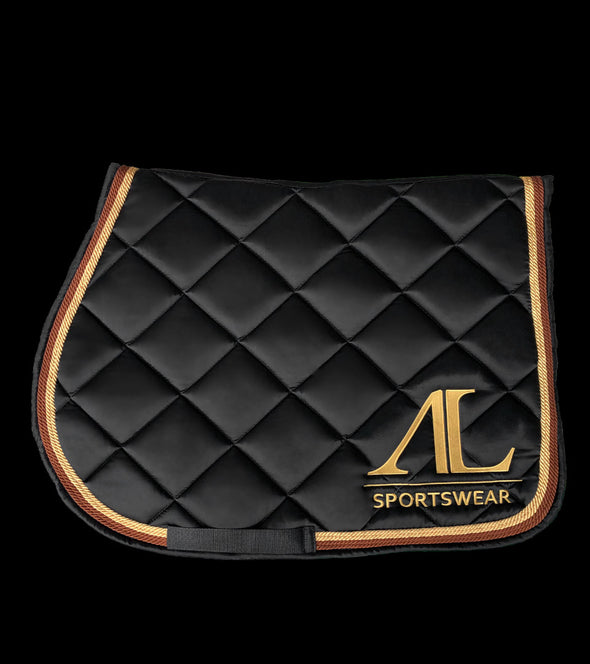 tapis de selle noir cordes caramel or alsportswear alexandra ledermann sportswear