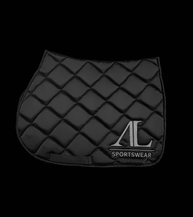 tapis de selle noir et gris anthracite alexandra ledermann sportswear alsportswear