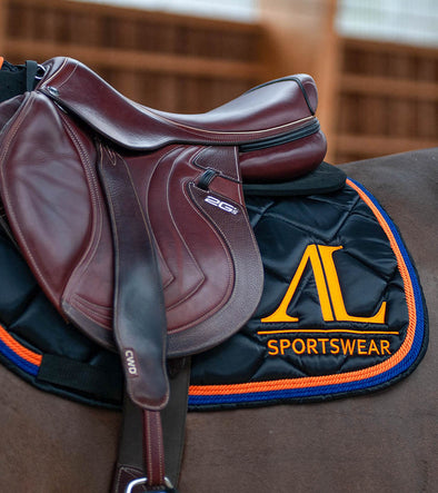 tapis cheval orange noir bleu alexandra ledermann sportswear alsportswear