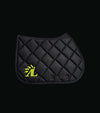 tapis de selle mesh light noir jaune eclat alexandra ledermann sportswear alsportswear