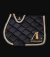 tapis de selle noir cordes or et silver alexandra ledermann sportswear al sportswear