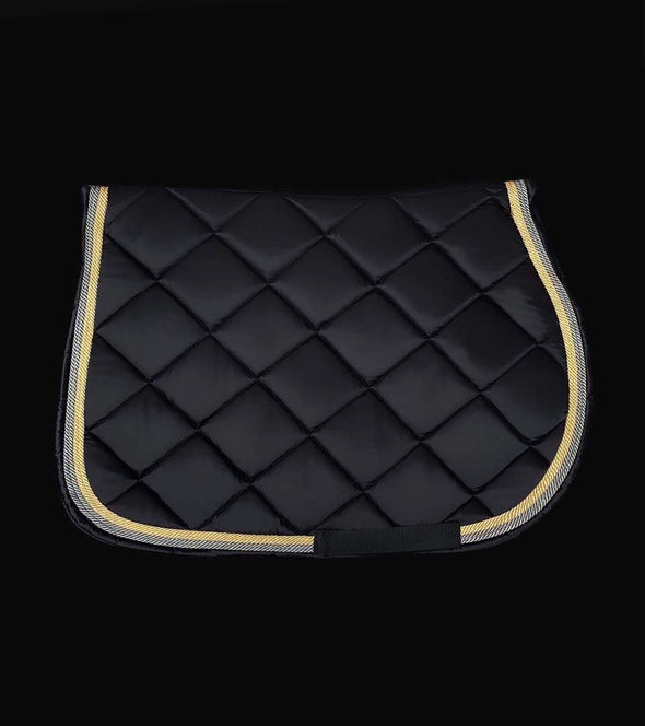 tapis de selle noir cordes or et silver verso alexandra ledermann sportswear al sportswear