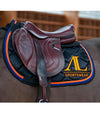 tapis de selle noir orange bleu alexandra ledermann sportswear alsportswear